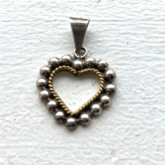 Vintage Sterling Heart Pendant - Picture 2 of 7